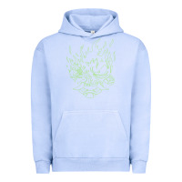 Pigment Grape Ice Cyberpunk samurai Neon Green Urban Hoodie - FloraArt