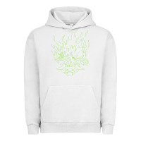 Pigment Lunar Rock Cyberpunk samurai Neon Green Urban Hoodie - FloraArt