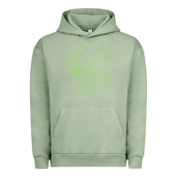 Cyberpunk Samurai Neon Green Urban Hoodie | Teevron