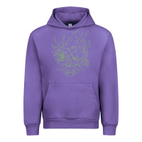 Tulip Cyberpunk samurai Neon Green Urban Hoodie - FloraArt