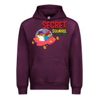 Mauve Wine Secret Squirrel  51 Urban Hoodie - FloraArt