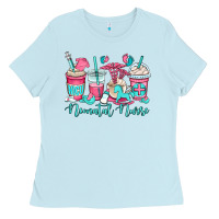 Baby Blue nicu neonatal nurse coffee cups Ladies Tee - OliviaCreatesArt