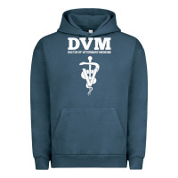Pigment Midnight Navy Doctor of Veterinary Medicine DVM Veterinarian Vet Tech Urban Hoodie - FloraArt