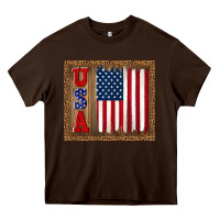 Chocolate Brown america usa flag tumbler Heavy Core Tee - TumblerDesignByShophia