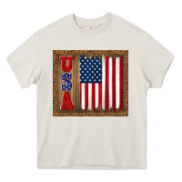 Cream america usa flag tumbler Heavy Core Tee - TumblerDesignByShophia