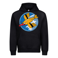 Black Ww2 91St Bomb Squadron Flying Fortress Soaring Bird Patch Urban Hoodie - FloraArt