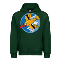Forest Green Ww2 91St Bomb Squadron Flying Fortress Soaring Bird Patch Urban Hoodie - FloraArt