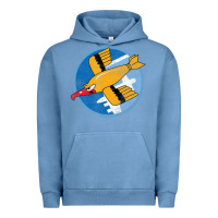 Pigment Pebble Blue Ww2 91St Bomb Squadron Flying Fortress Soaring Bird Patch Urban Hoodie - FloraArt
