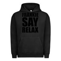Pigment Black Frankie Say Relax Essential Urban Hoodie - FloraArt