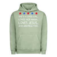 Pigment Oil Green she's a good girl, she's loves her mama, loves jesus t shirt Urban Hoodie - FloraArt