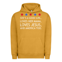 Pigment Peanut Butter she's a good girl, she's loves her mama, loves jesus t shirt Urban Hoodie - FloraArt
