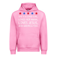 Fuchsia Pink she's a good girl, she's loves her mama, loves jesus t shirt Urban Hoodie - FloraArt