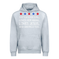 Heather Grey she's a good girl, she's loves her mama, loves jesus t shirt Urban Hoodie - FloraArt