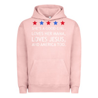 Pigment Salmon she's a good girl, she's loves her mama, loves jesus t shirt Urban Hoodie - FloraArt