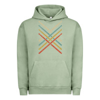 Pigment Oil Green retro vintage drummer tshirt 70s 80s distressed drum sticks long sleev Urban Hoodie - FloraArt