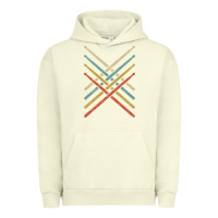 Pigment Pistachio retro vintage drummer tshirt 70s 80s distressed drum sticks long sleev Urban Hoodie - FloraArt