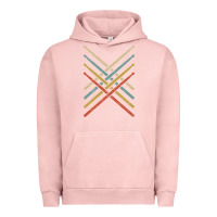 Pigment Salmon retro vintage drummer tshirt 70s 80s distressed drum sticks long sleev Urban Hoodie - FloraArt