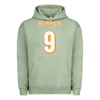 Pigment Oil Green Burrow Jersey Urban Hoodie - FloraArt