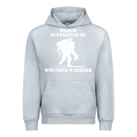 Heather Grey wounded warrior Urban Hoodie - FloraArt