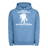 Pigment Pebble Blue wounded warrior Urban Hoodie - FloraArt
