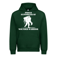 Forest Green wounded warrior Urban Hoodie - FloraArt