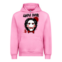 Fuchsia Pink Billy Puppet Saw Jigsaw Inspired Urban Hoodie - FloraArt