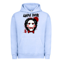 Pigment Grape Ice Billy Puppet Saw Jigsaw Inspired Urban Hoodie - FloraArt