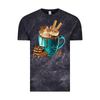 Cloud Black Chocolate And Coffee Vintage Tee - FaDigitalArtStudio