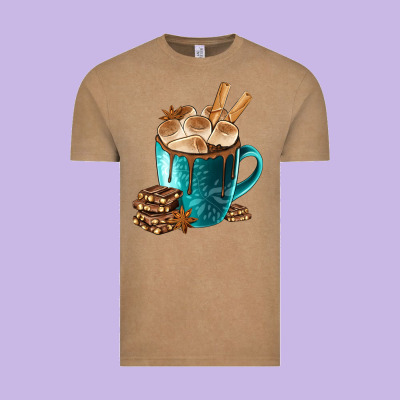 Chocolate And Coffee Vintage Tee Designed By Fadigitalartstudio