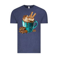 Vintage Denim Chocolate And Coffee Vintage Tee - FaDigitalArtStudio