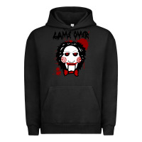 Pigment Black Billy Puppet Saw Jigsaw Inspired Urban Hoodie - FloraArt