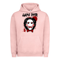 Pigment Salmon Billy Puppet Saw Jigsaw Inspired Urban Hoodie - FloraArt