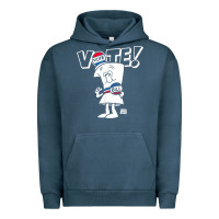 Pigment Midnight Navy schoolhouse rock vote with bill with white type t shirt Urban Hoodie - FloraArt