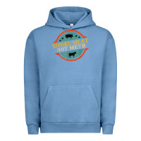 Pigment Pebble Blue smoke meat not meth funny bbq grill lover meat lover retro Urban Hoodie - FloraArt