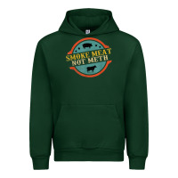 Forest Green smoke meat not meth funny bbq grill lover meat lover retro Urban Hoodie - FloraArt
