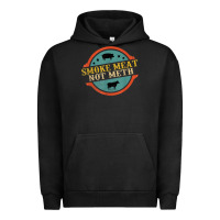 Pigment Black smoke meat not meth funny bbq grill lover meat lover retro Urban Hoodie - FloraArt