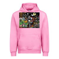 Fuchsia Pink nightmare before christmas Urban Hoodie - FloraArt