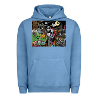 Pigment Pebble Blue nightmare before christmas Urban Hoodie - FloraArt