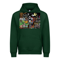Forest Green nightmare before christmas Urban Hoodie - FloraArt