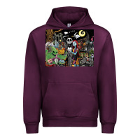 Mauve Wine nightmare before christmas Urban Hoodie - FloraArt