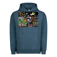 Pigment Midnight Navy nightmare before christmas Urban Hoodie - FloraArt