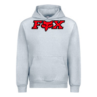 Heather Grey fox Urban Hoodie - FloraArt
