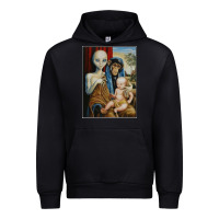 Black alien chimp baby religion conspiracy poster Urban Hoodie - FloraArt
