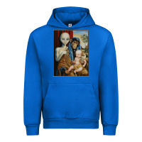 Cobalt alien chimp baby religion conspiracy poster Urban Hoodie - FloraArt