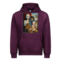 Mauve Wine alien chimp baby religion conspiracy poster Urban Hoodie - FloraArt