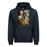 Navy alien chimp baby religion conspiracy poster Urban Hoodie - FloraArt