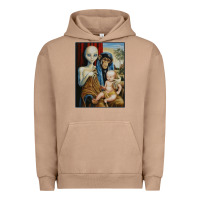 Pigment Burro alien chimp baby religion conspiracy poster Urban Hoodie - FloraArt