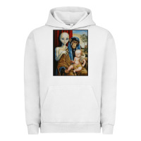 Pigment Lunar Rock alien chimp baby religion conspiracy poster Urban Hoodie - FloraArt