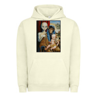 Pigment Pistachio alien chimp baby religion conspiracy poster Urban Hoodie - FloraArt
