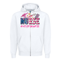 White veteran nurse Zipper Hoodie - AdoDesignShop